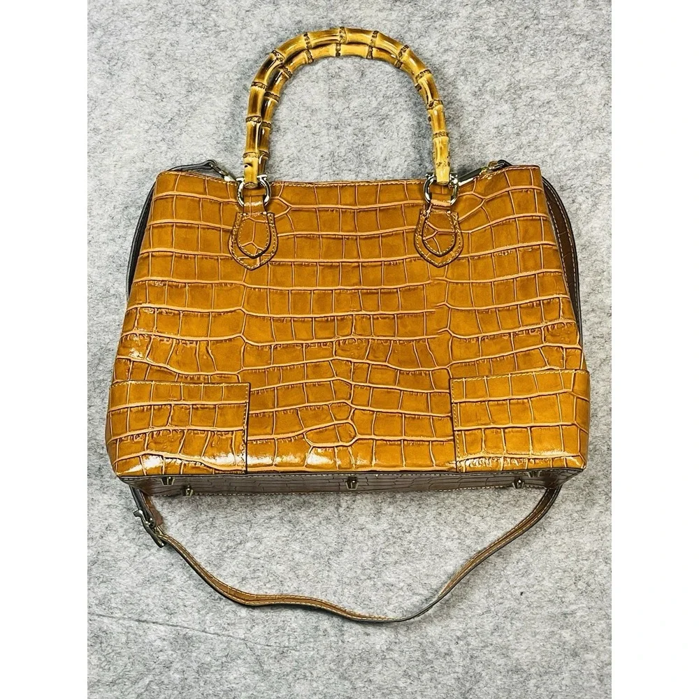 PRATESI FIRENZE| Bamboo Leather Handbag (!well kept)